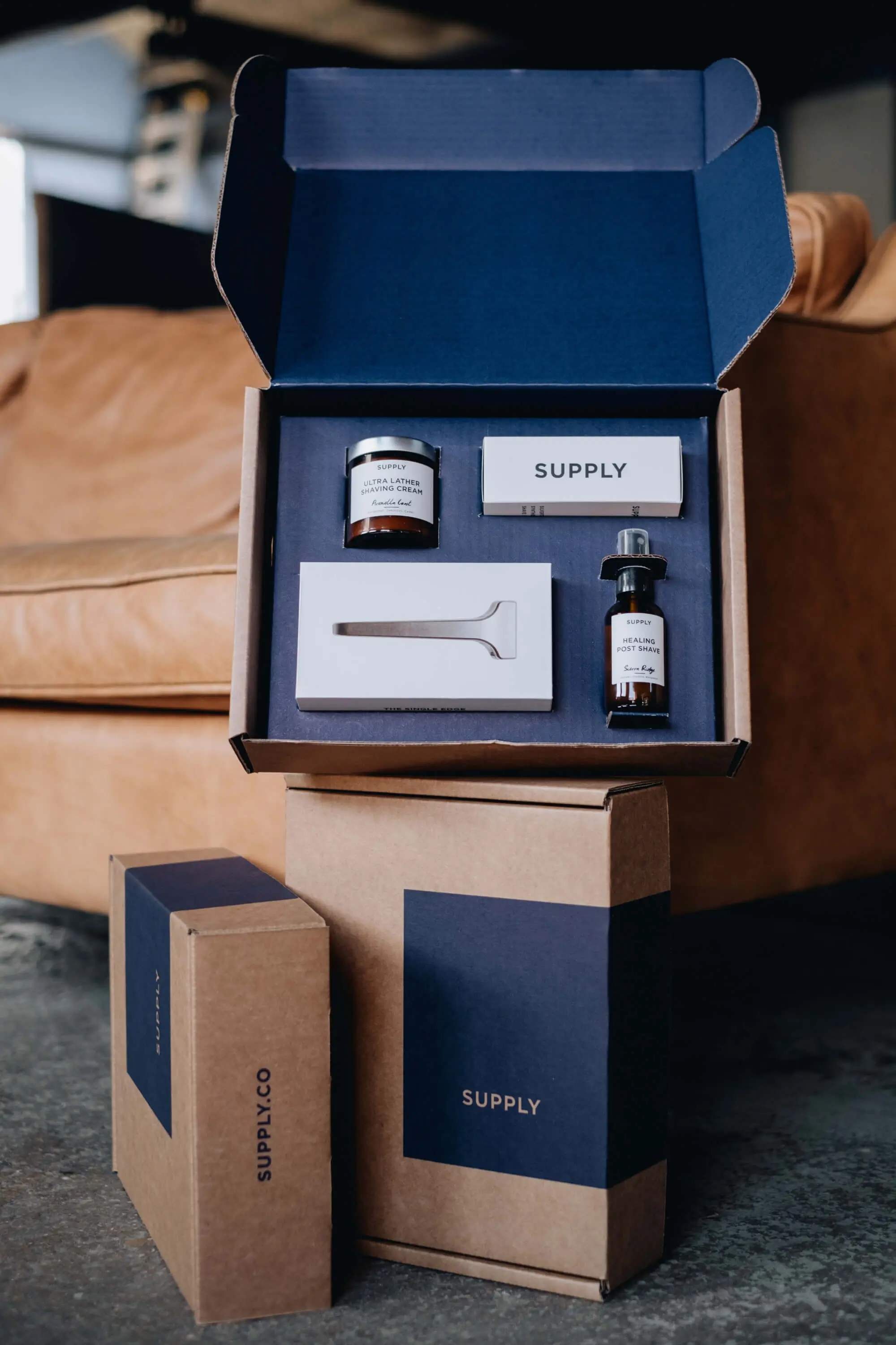 Kit packaging in a living room